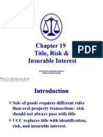 Title, Risk & Insurable Interest