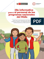 Cartilla Informativa para El Personal de Los Programas Nacionales Del Midis