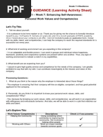 HOMEROOM GUIDANCE (Learning Activity Sheet)