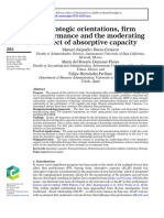 Strategic Orientations, Firm Performance and The Moderating Effect of Absorptive Capacity