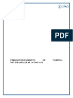 Predimensionamiento de Vivienda Multifamiliar de Ocho Pisos