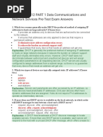 Modules 9 - 12 PART 1 Data Communications and Network Services Pre-Test Exam Answers