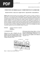 Upsetting of Bimetallic Components in Closed Die