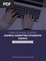 Grad School Guides - Sample Essays