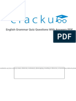 English Grammar Quiz Questions With Answers PDF