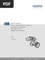 Multi-Turn Actuators SA 07.2 - SA 16.2/SAR 07.2 - SAR 16.2 Control Unit: Electromechanic With Actuator Controls AUMATIC AC 01.2 Intrusive