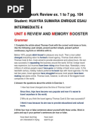 UNIT 8 Review and Memory Booster