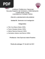 Actividad 1. - Elección y Planteamiento Del Problema