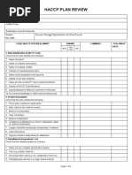 Haccp Plan Review