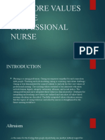 The Core Values of The Professional Nurse