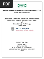 Indian Farmers Fertilizer Cooperative LTD.: Industrial Training Report On Ammonia Plant