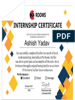 Pieroom INTERNSHIP CERTIFICATE