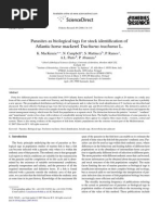 Parasites As Biological Tags For Stock Identification of Atlantic Horse Mackerel Trachurus Trachurus