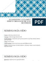 Anamnesis y Examen Fisico Organos de Los Sentidos