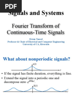 Signals and Systems: Fourier Transform of Continuous-Time Signals