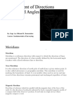 Angles, Bearings, Azimuth, Magnetic Declination