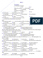 Test 1 I. Choose The Best Answer To Each Question