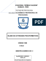 Actividades Psicoformativas Silabo