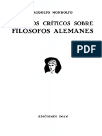 Mondolfo, R. (1946) - Ensayos Críticos Sobre Filósofos Alemanes. Buenos Aires, Argentina - Imán