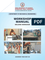 Workshop Manual: J.C. Bose University of Science and Technology, Ymca, Faridabad