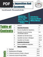 Imposition, Acquisition and Transfer of Easement. by Bilal Khan