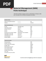 Fiche Technique MM SAP