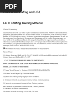 US IT Staffing Training Material - Road To US Staffing and USA