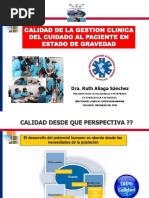 Calidad de La Gestion Clinica Del Cuidado Al Paciente en Estado de Gravedad