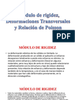 Módulo de Rigidez, Deformaciones Transversales y Relación de Poisson