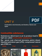 Unit V: Combustion Stoichiometry and Kinetics, Flames and Types