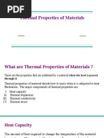 Thermal Properties of Materials