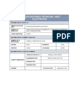 Especificaciones Tecnicas - Inst. Electricas