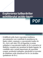 Explorarea Tulburărilor Echilibrului Acido-Bazic