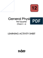 General Physics I: Learning Activity Sheet