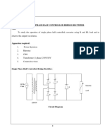 Single Phase Half Controlled Bridge Rectifier Aim