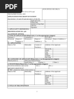 India Patent Form 1