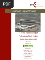 Excelsior Mining Corp. - Gunnison Copper Project - 01282016 - NI 43-101 Technical Report - PFS