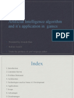 Artificial Intelligence Algorithm and It's Application in Games