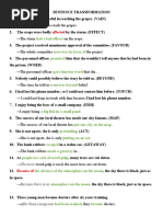 100 - Sentence Transformation