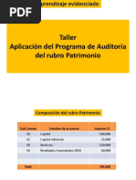 Auditoria Financiera 2 Taller Auditoria Del Patrimonio