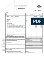 Kun Motoren PVT LTD: Proforma Invoice