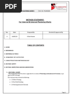 Method Statement: For Internal & External Plastering Works: Rev. Date Prepared by Checked & Approved by