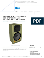 Caixa de Alta Performance Com 2 Vias para Alto Falantes de 12 Polegadas