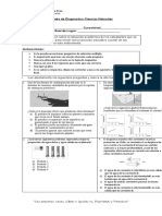 Diagnostico Ciencias 5° Basico 1º Unidad