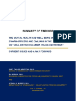 Victoria PD Mental Health and Well-Being Study Executive Summary