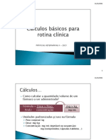 Cálculos Básicos para Rotina Clínica - PVII