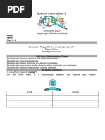 Science Intermediate 2: Name: Value: Plan N: 2