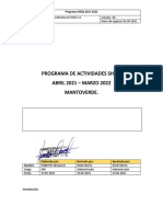 Programa de Actividades Sheq 2021-2022