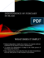 Independence of Judiciary in Islam