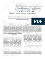 The Evaluation of Physical Health and Sport Education Program at SMA Negeri 2 Ngawi Using The CIPP (Context, Input, Process, Product) Evaluation Model